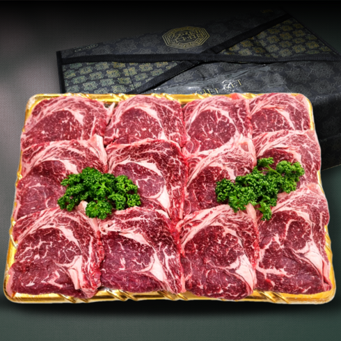 2023년 가성비 최고 명절한우세트 - [선물세트] 1등급이상 한우 선물세트 등심 소고기 구이용 명절 설 추석 더예쁜한우, 총 1.2kg 등심 선물세트