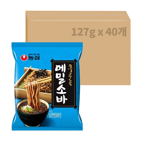 농심 메밀소바, 127g, 40개