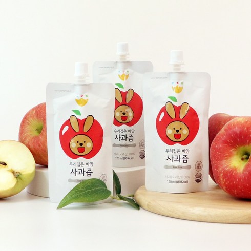 우리집은 바맘 사과즙 120ml x 30포(2023년 10월말 수확한 햇사과)