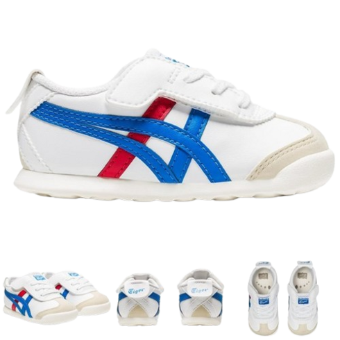 오니츠카타이거베이비 - Onitsuka Tiger MEXICO 66 TS 오니츠카타이거 키즈 운동화 WHITE/DIRECTOIRE BLUE # 1184A074.100