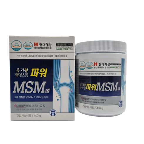 유황닷컴 파워MSM 식이유황 유기황 파우더 분말형 관절 무릎 연골 개선, 1개, 400g