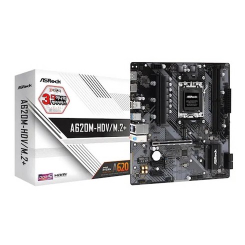 애즈락 A620M-HDV M.2+ 메인보드 (AM5 DDR5 M-ATX) 디앤디컴, 선택하세요