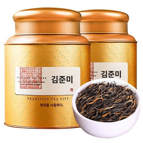 월계관준마이 - 특급 김준미 500g 우이산 오동나무관 홍차향 가득 2024년 신차 선물세트, 250g 한 캔