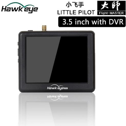 드론 전문점 Hawkeye DVR 리틀 파일럿 비행 마스터 FPV 모니터 DJI 구글 아날로그 입력용 5.8G 960x240 리, 02 .5 inch With DVR