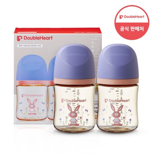 더블하트 모유실감 3세대 트윈팩 160ml/240ml 모음, 놀러올래빗, 160ml, 2개