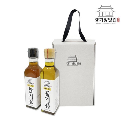 국산참기름이삭방앗간 - 경기방앗간 저온압착방식 방앗간 국산 통깨 진한 참기름 들기름 300ml 세트(국산), 1.국산 참기름들기름 세트(300mlx2), 1세트