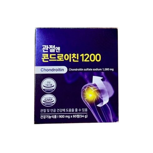 2023년 가성비 최고 관절엔 콘드로이친1200 8개월분  쇼핑백 1장 - 콘드로이친 관절엔 콘드로이친1200, 60정, 1개