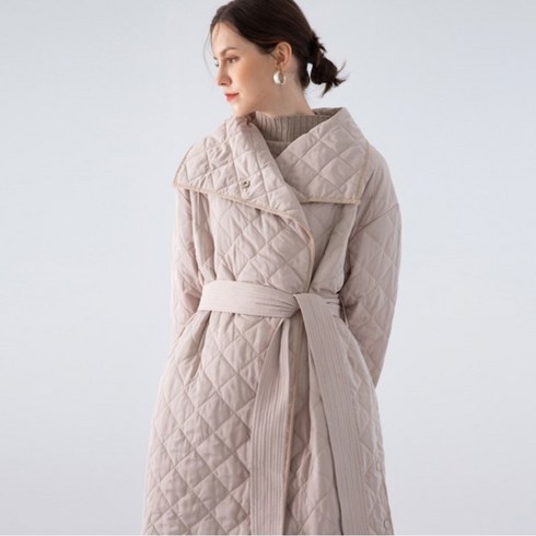 막스까르띠지오 벨티드 퀼팅 롱 누빔점퍼