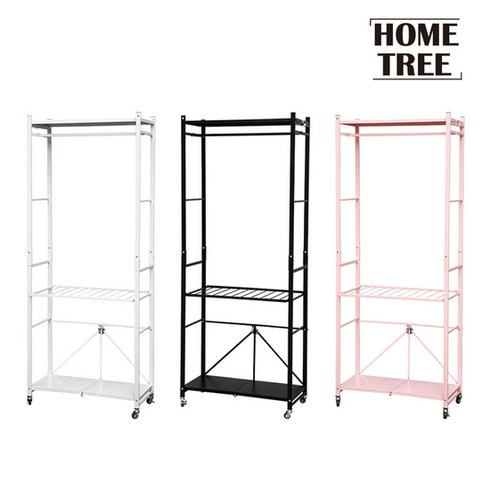 [KT알파쇼핑][1세트] 홈트리 올인원 드레스룸 행거 [3컬러], 화이트