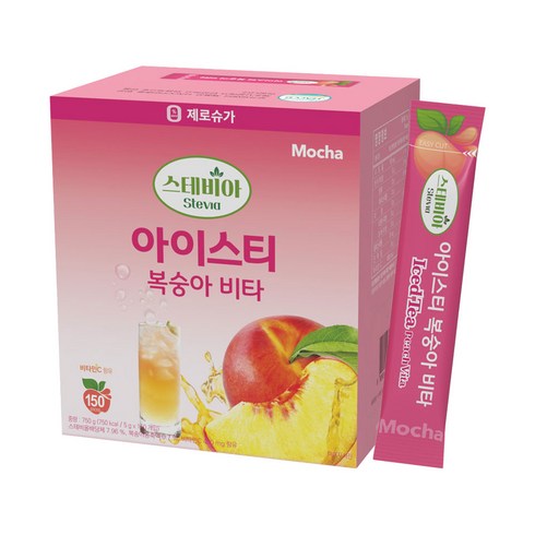 코나 무설탕 스테비아 아이스티 복숭아 150입, 5g, 150개입, 1개