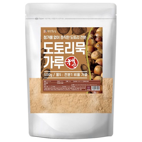 도토리가루 - 국산 자연산 햇 도토리 전분 500g 도토리묵 가루 묵만들기, 1개