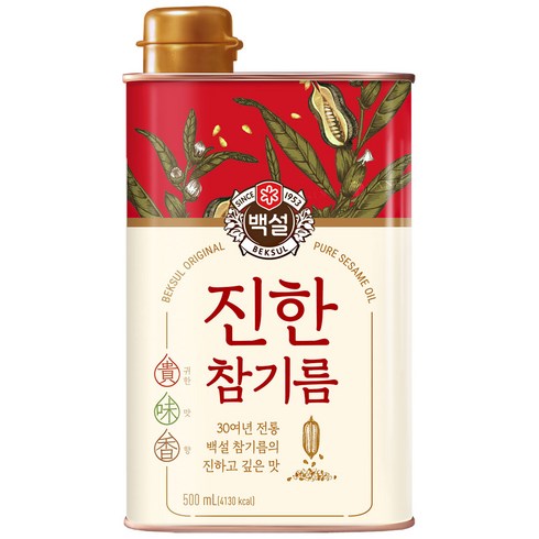 백설 진한 참기름, 500ml, 1개