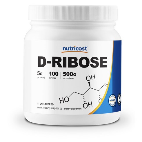 뉴트리코스트 D-리보스 500g 1개 1서빙 5g 100회분 D-Ribose Powder [500 GMS]