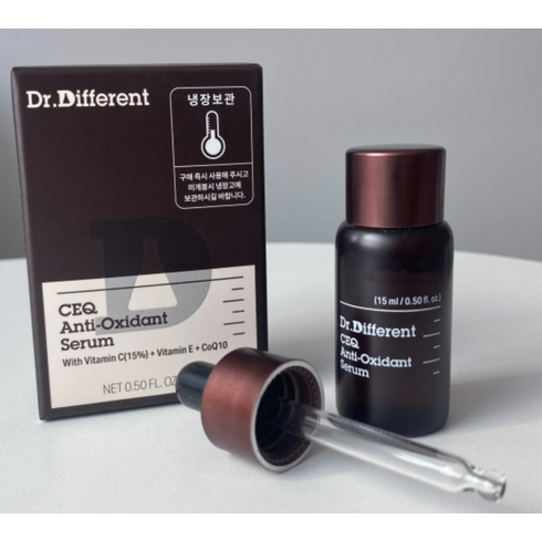 Dr. Different CEQ Anti-Oxidant Serum 15ml 항산화세럼 순수비타민C 기미잡티앰플 닥터디퍼런트 CEQ 안티옥시던트세럼, 2개