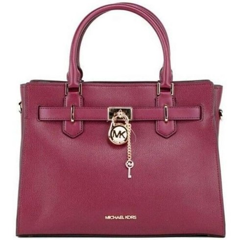 멀버리가방 - 마이클코어스 여성가방 Michael Kors Hamilton Mulberry Leather Medium Satchel Crossbody Handbag