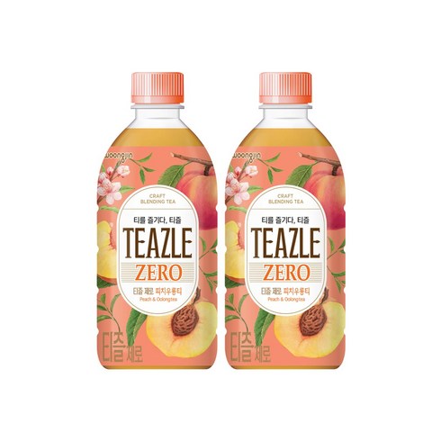 웅진 티즐 피치 우롱티, 500ml, 24개