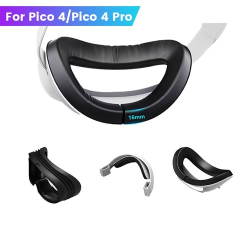 Pico 4 프로용 편안한 조절식 헤드밴드 PU 가죽 스폰지 헤드레스트 쿠션 텔레스코픽 마스크 VR 액세서리, 1.For Pico 4