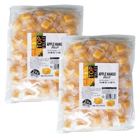 2023년 가성비 최고 애플망고젤리 - 탑 프루트 애플 망고 젤리, 1000g, 2개