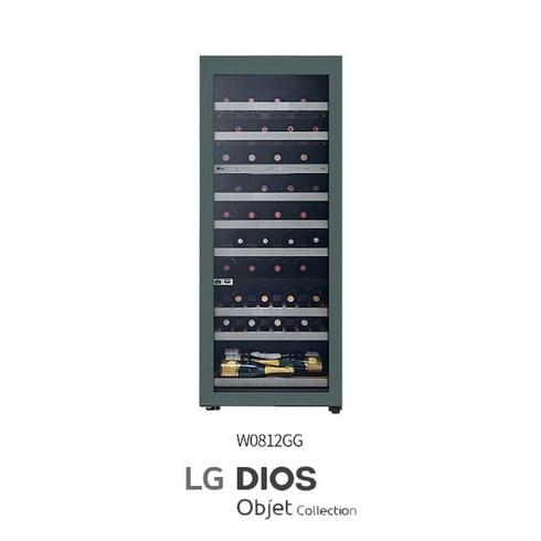 [KT알파쇼핑]LG 디오스 오브제컬렉션 와인셀러 그린 81(W0812GG)