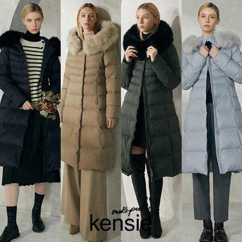 보내요 Kensie 켄지 23FW 여성 폭스퍼 구스다운 롱점퍼 1종
