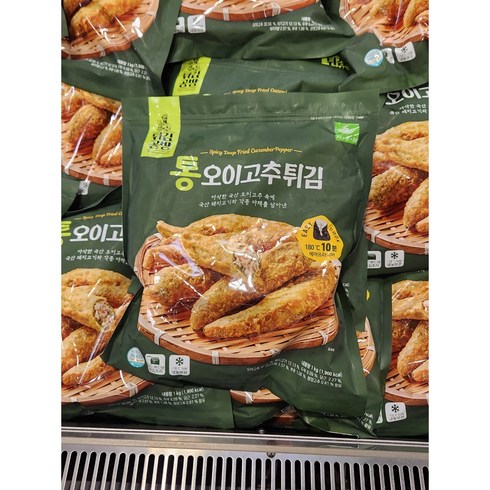튀김공방 통오이 고추튀김 1kg 분식 명절 설날 추석 제사 차례상 튀김, 1개