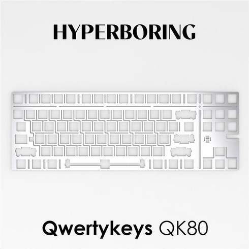 Qwertykeys QK80 맞춤형 기계식 키보드 액세서리 PC POM FR4 알루미늄, 6. 양극 포지티브 레드 알루미늄