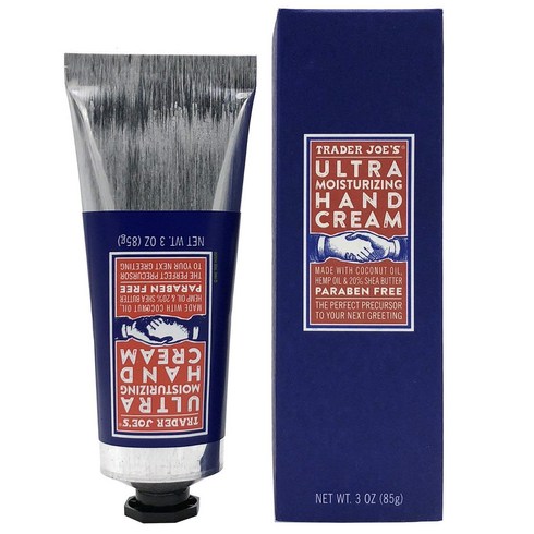 [미국직구/무료배송] 1+1 트레이더조 울트라 모이스처라이징 핸드크림 85g Trader Joe's Ultra Moisturizing Hand Cream, 1개