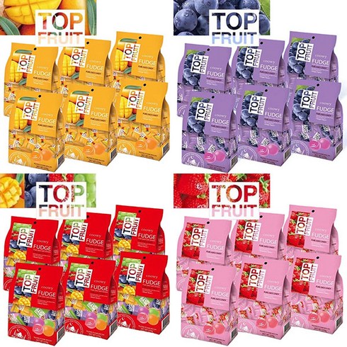 탑젤리 베트남 망고젤리 포도 믹스 딸기 4가지맛 오리지날 TOP FRUIT COOWY 320G X 6, 03.TOP FRUIT COOWY 믹스젤리 X 6