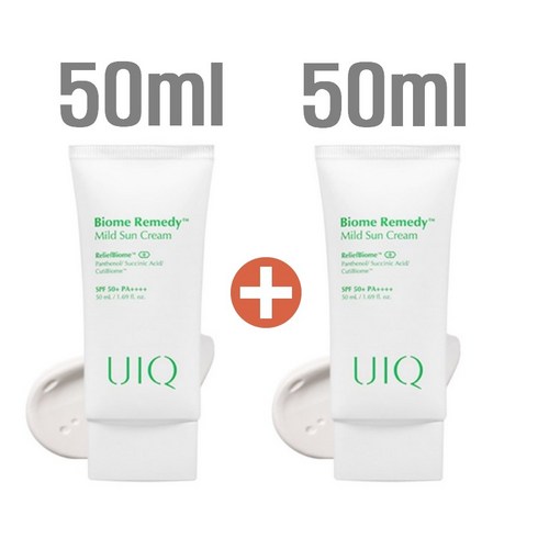 유이크 바이옴 레미디 마일드 선크림 SPF50+ PA++++, 100ml, 1세트