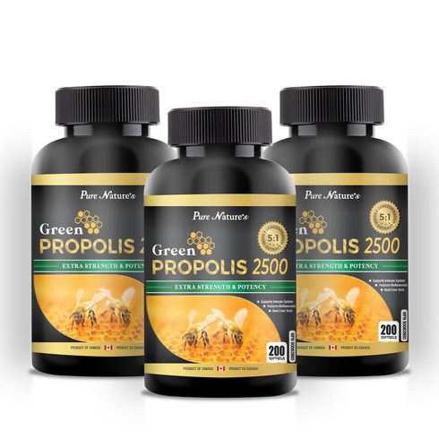 propolisplus2500 - (PNC) 그린 프로폴리스2500 5배 고농축 200정 3병세트 (PNC Green Propolis2500 x5 200caps), 3개, 200개