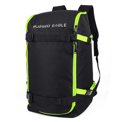 스노우보드 부츠 스키 백팩 50L 멀티백 여행 스키장, 블루 30x32cm, 블랙