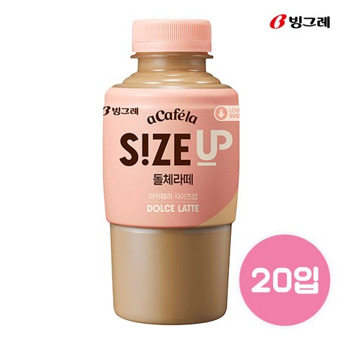 빙그레아카페라 - 빙그레 아카페라 사이즈업 돌체라떼, 350ml, 20개