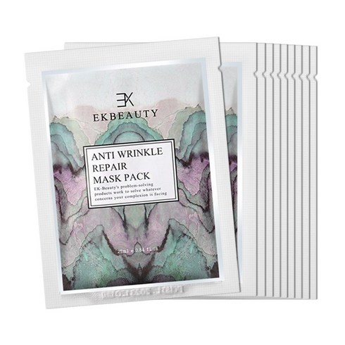 이케이뷰티 기능성 주름개선 탄력 마스크팩 (10개) 영양공급 보습 지친피부 탄력저하 개선 무파라벤제품 천연시트지, 10개