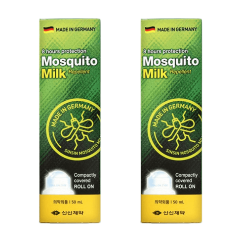 신신제약 모스키토 밀크 50mlx2개 (롤러타입(풀)) 12세 이상, 50ml, 2개