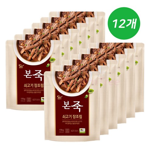 본죽 본 쇠고기 미니 장조림, 170g, 12개
