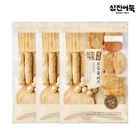 [삼진어묵] 옛날모듬어묵 플러스 x 3개, 1kg