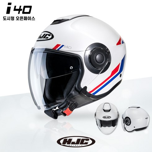 2023년 가성비 최고 pocskullxxl - HJC 헬멧 i40 오픈페이스 PADDY MC21 썬바이저 도시형 오토바이 홍진헬멧, XL
