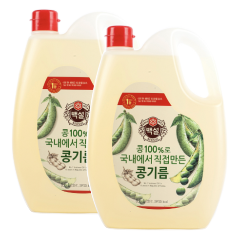 백설콩기름 - 백설 콩기름, CJ 백설 콩기름 3.6L X 2개, 2개, 3.6L