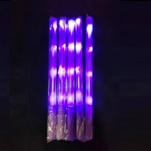 로이윙 LED 발광 스틱 칼라 야광봉 45cm, 퍼플, 5개