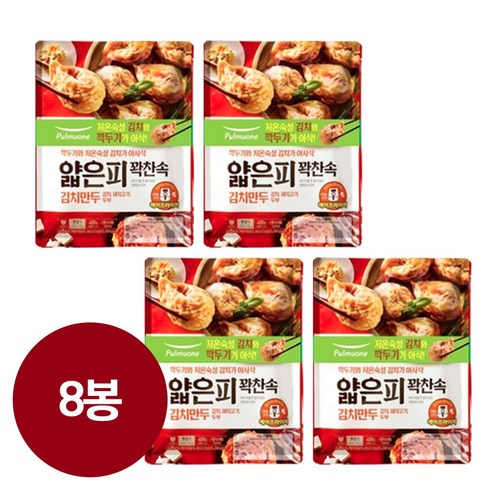 풀무원 얇은피꽉찬속 김치만두, 400g, 8개