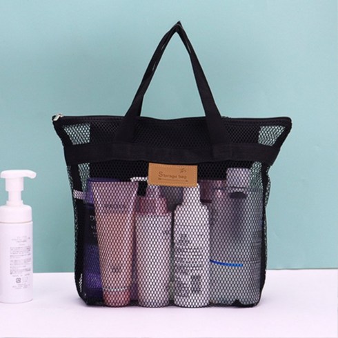 러셔스홈 남자목욕가방 망사 매쉬가방, 핑크