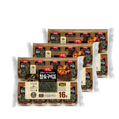 양반 참숯구이김 4.5gx48봉 Yangban Roasted Laver 4.5gx48ct, 4.5g, 48개