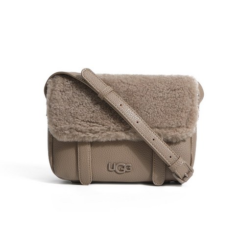 UGG 어그 램스울 여 스퀘어백 리얼 퍼 메신저백