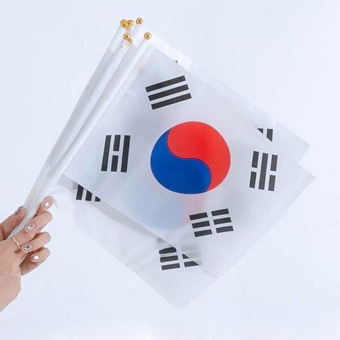 우사키닛신극기공210 - 일체형 미니 수기 태극기 소형 30개, 1개