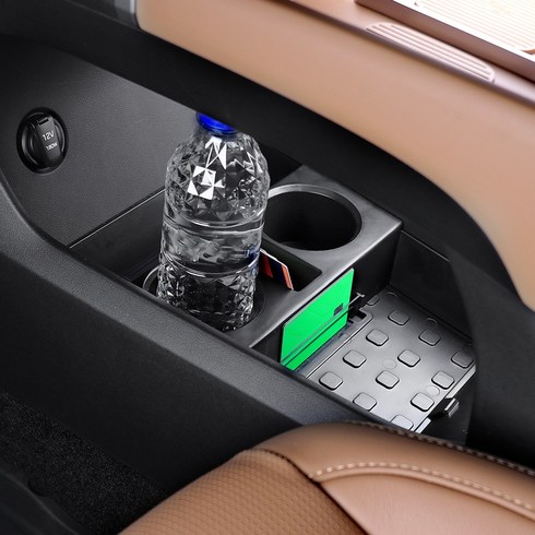 유투카 싼타페 MX5 악세사리 용품 TPE 콘솔트레이 하단 차량 수납 정리함, (싼타페MX5) 콘솔트레이 하단