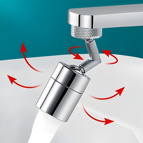 수도꼭지연장 - 다니뜨 회전식 수도꼭지 720도 각도조절 워터탭, 1개