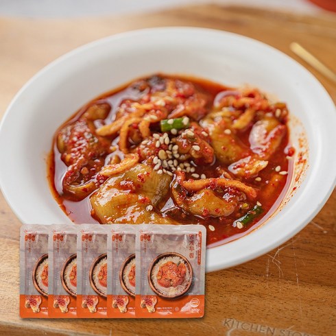 국내산 통영 멍게무침 밥 반찬 한끼 팩포장, 5개, 100g