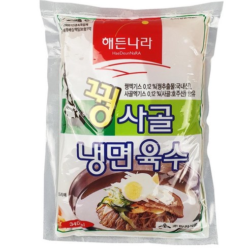 꿩육수 - [푸드토스] 해든나라 꿩사골 냉면육수 (340m X 5봉) 합천식품, 5개, 340ml