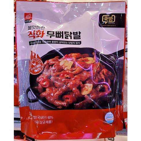 도드람 불맛한판 직화 무뼈닭발 1kg (250g X 4팩) / 국내산 닭발 100%, 250g, 4개