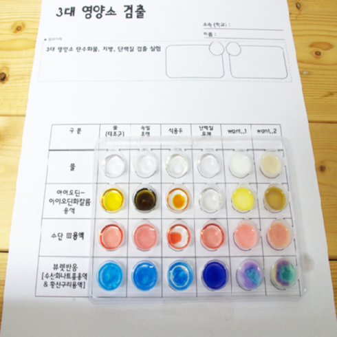 영양소검출실험 - 영양소 검출(10인세트)